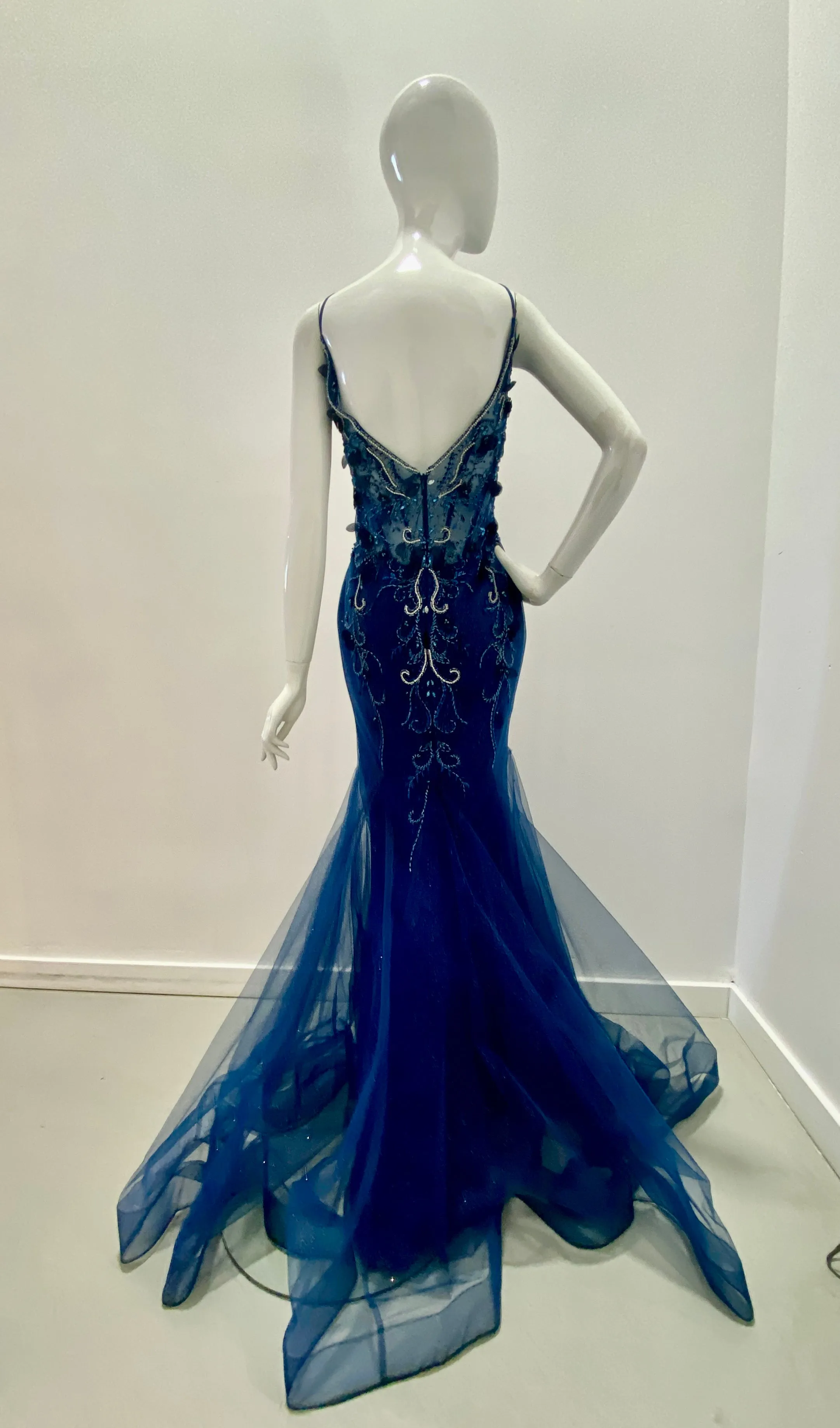 Jovani Mermaid Inserts Top Bead & Applique