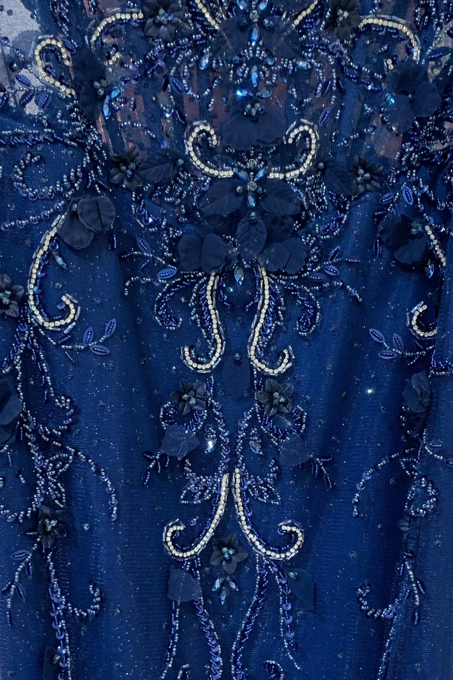 Jovani Mermaid Inserts Top Bead & Applique