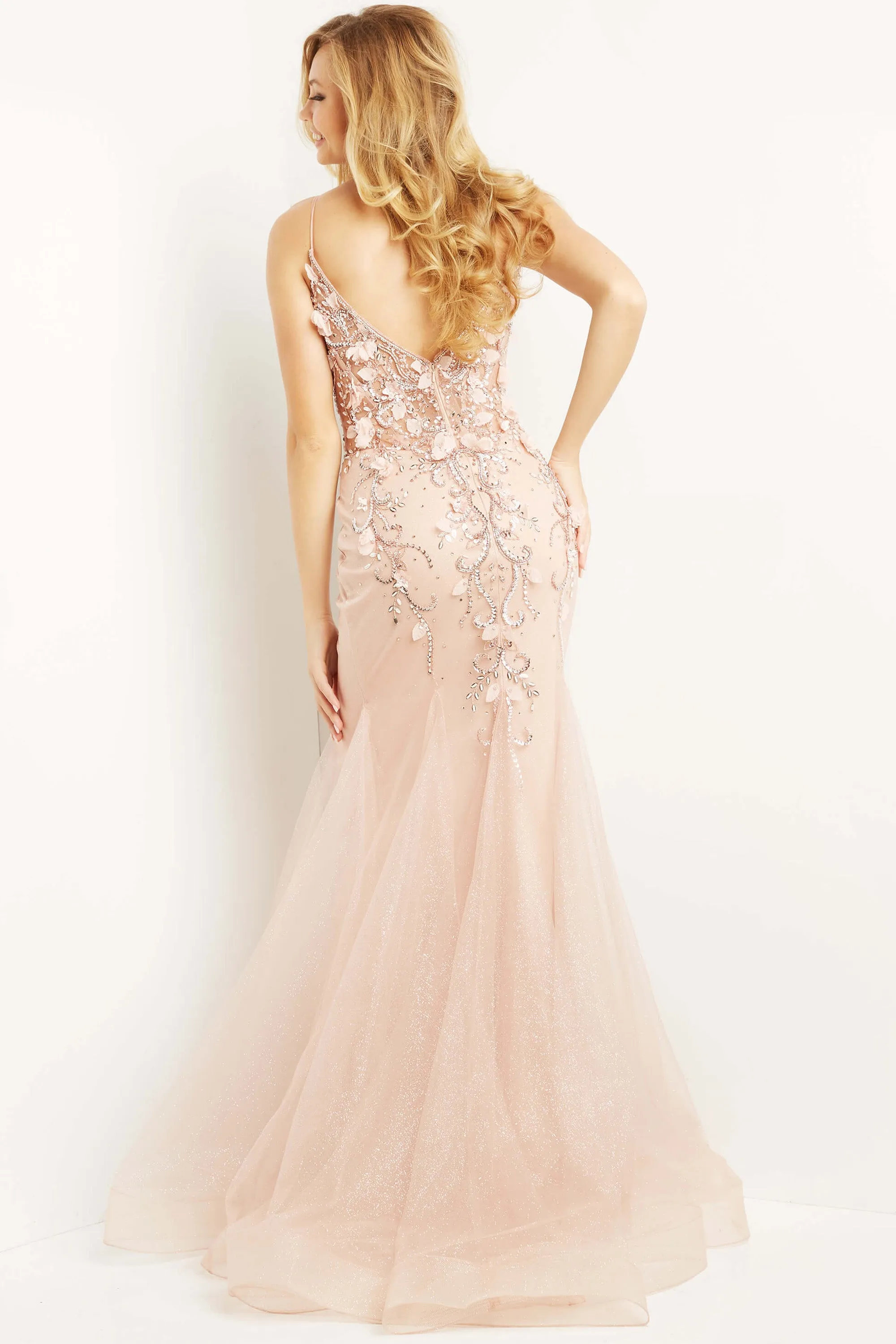 Jovani Mermaid Inserts Top Bead & Applique