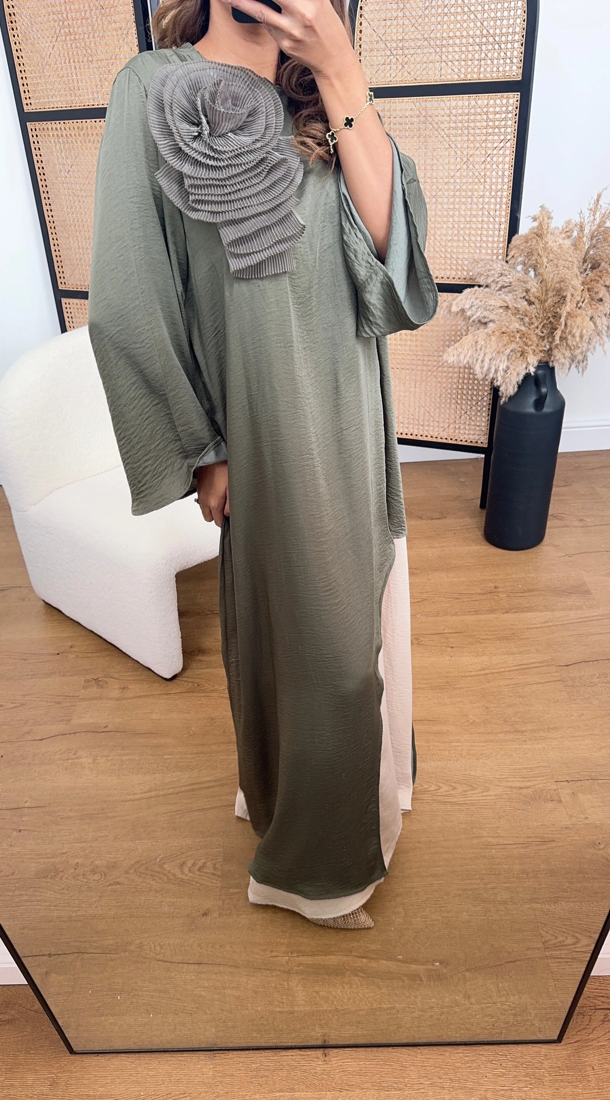 Juana two piece dress in olive
