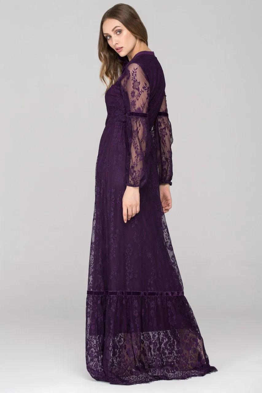Lady Violet Lace Maxi Dress
