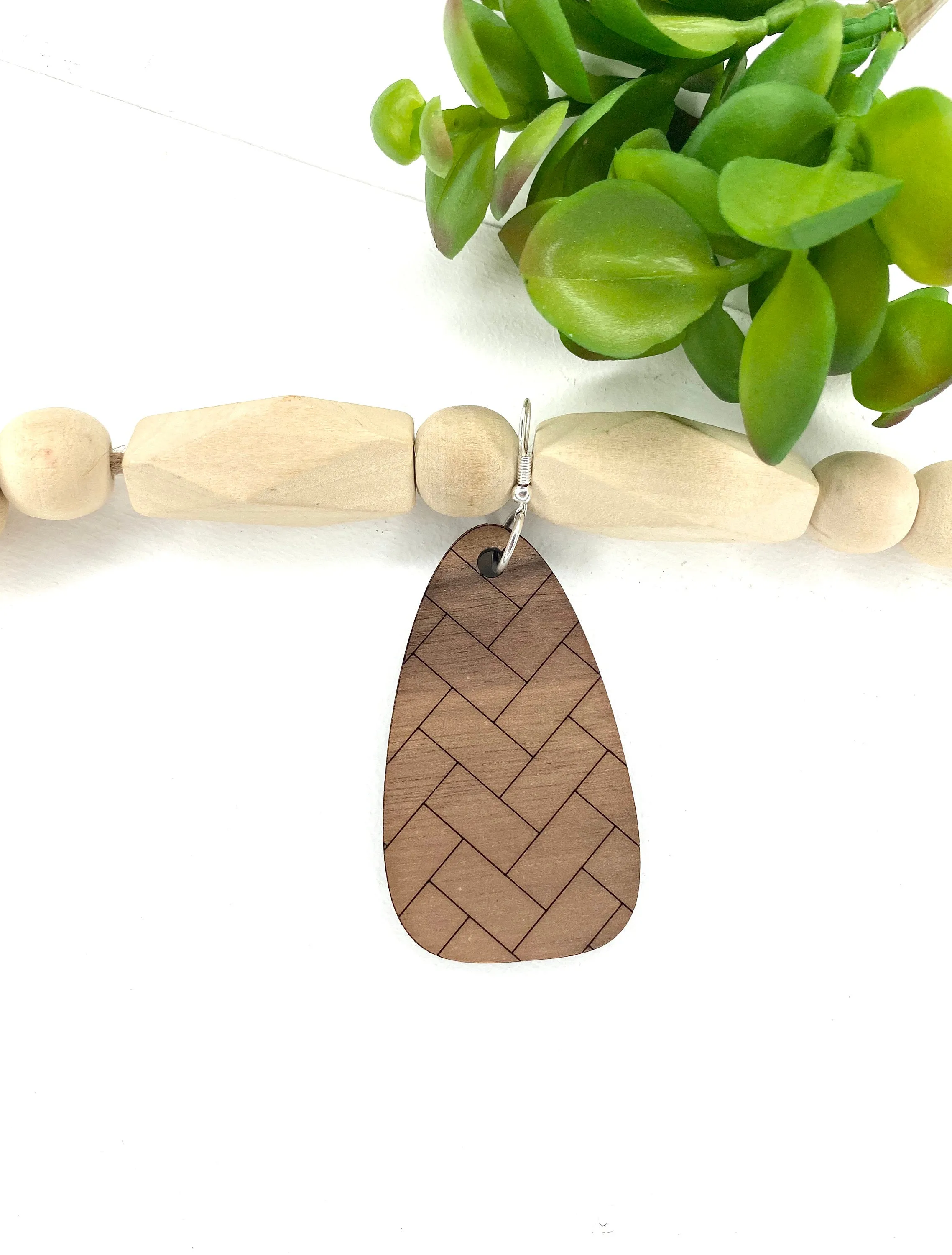 Large Brown Herringbone Earrings, Trendy Lightweight Earrings, Boho Jewelry, Thank You Gift for Teacher, Jewelry for Gift Basket