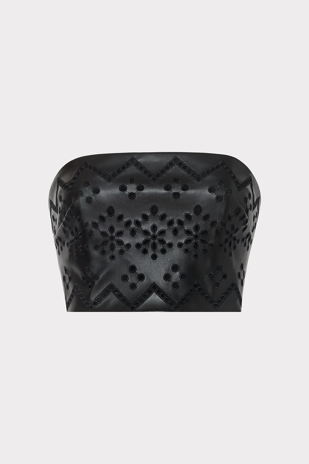 Lois Eyelet Vegan Leather Top