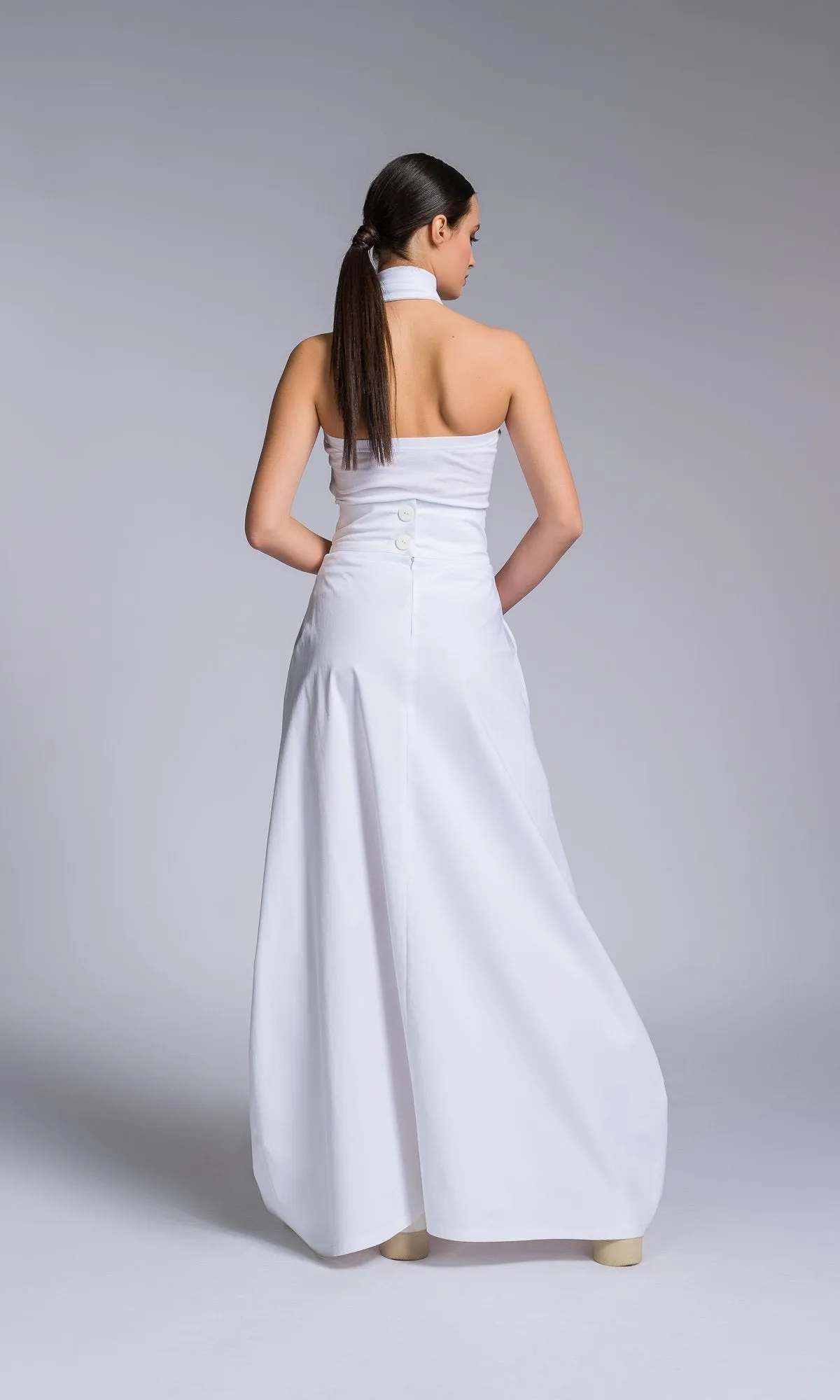 Long Skirt With Overlapping Front