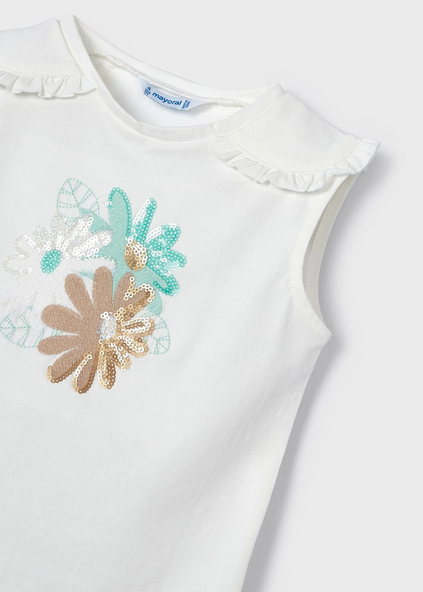 Mayoral Girl Printed Tshirt and Tulle Skirt Set