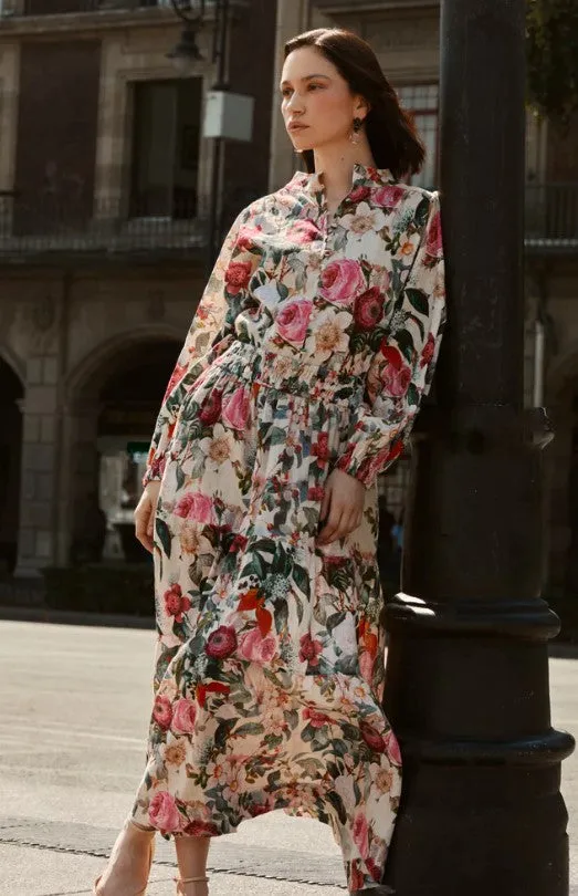 Morgan linen floral skirt
