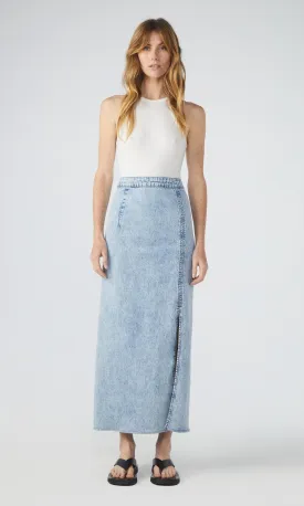 Ms. Madison High-Rise Pencil Maxi Skirt - Spring Indigo