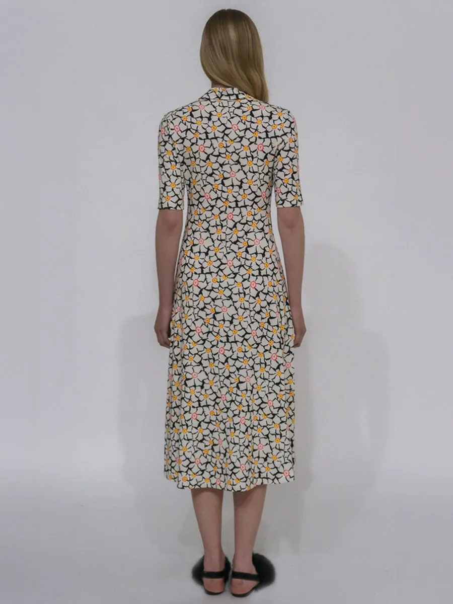POLO T-SHIRT DRESS - GEOMETRIC FLORAL