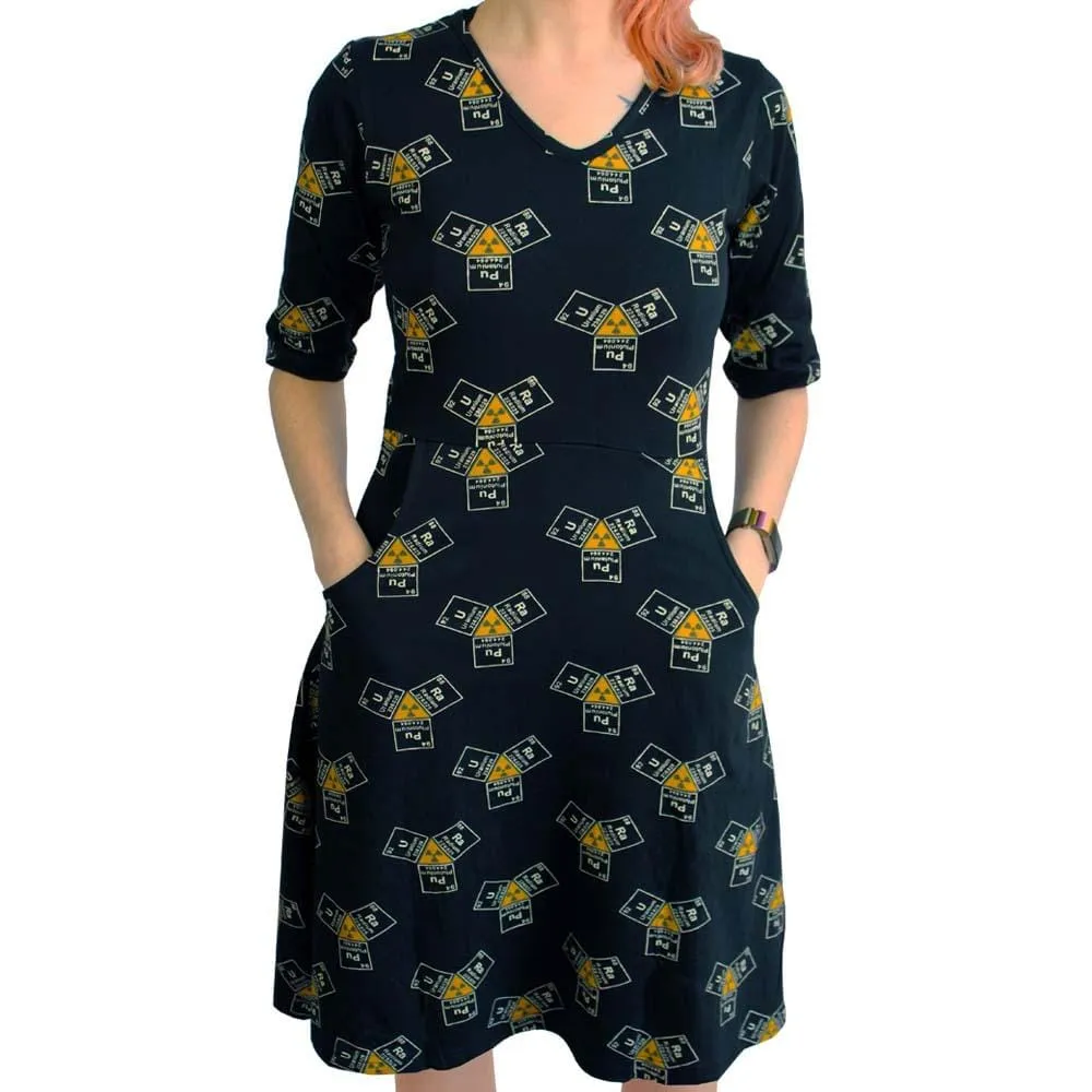 Radioactive Symbols Glow-in-the-Dark Fit & Flare Dress