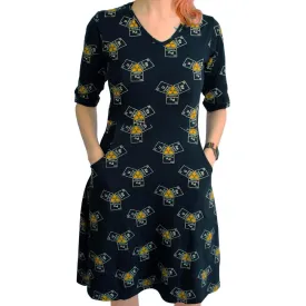 Radioactive Symbols Glow-in-the-Dark Fit & Flare Dress