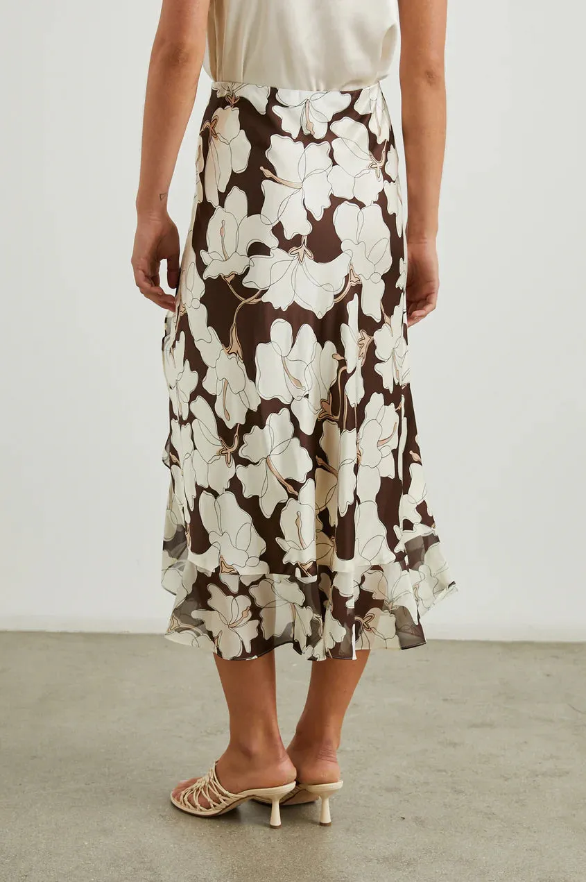 Rails Adia Skirt Mocha Floral Skirt