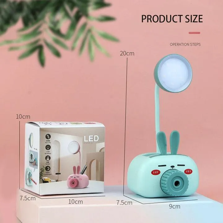 Rechargable Reading Lamp with Pen Stand Sharpener Mobile Holder Desk Accessories