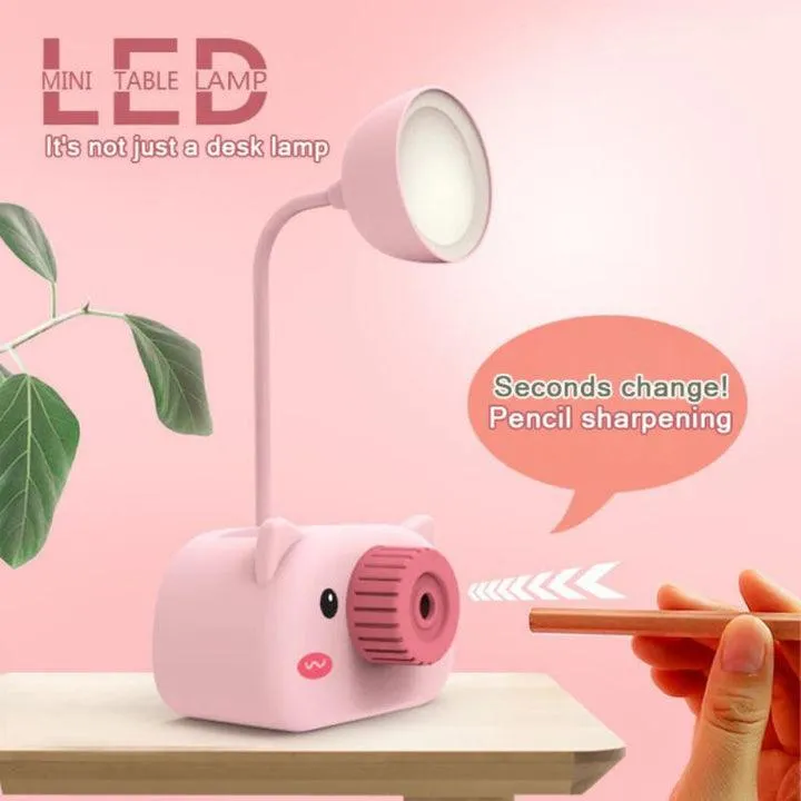 Rechargable Reading Lamp with Pen Stand Sharpener Mobile Holder Desk Accessories