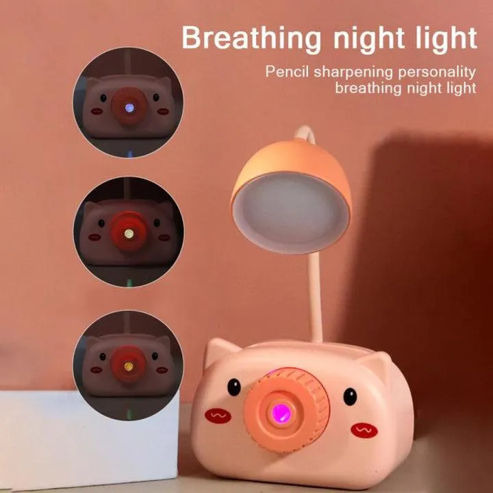 Rechargable Reading Lamp with Pen Stand Sharpener Mobile Holder Desk Accessories