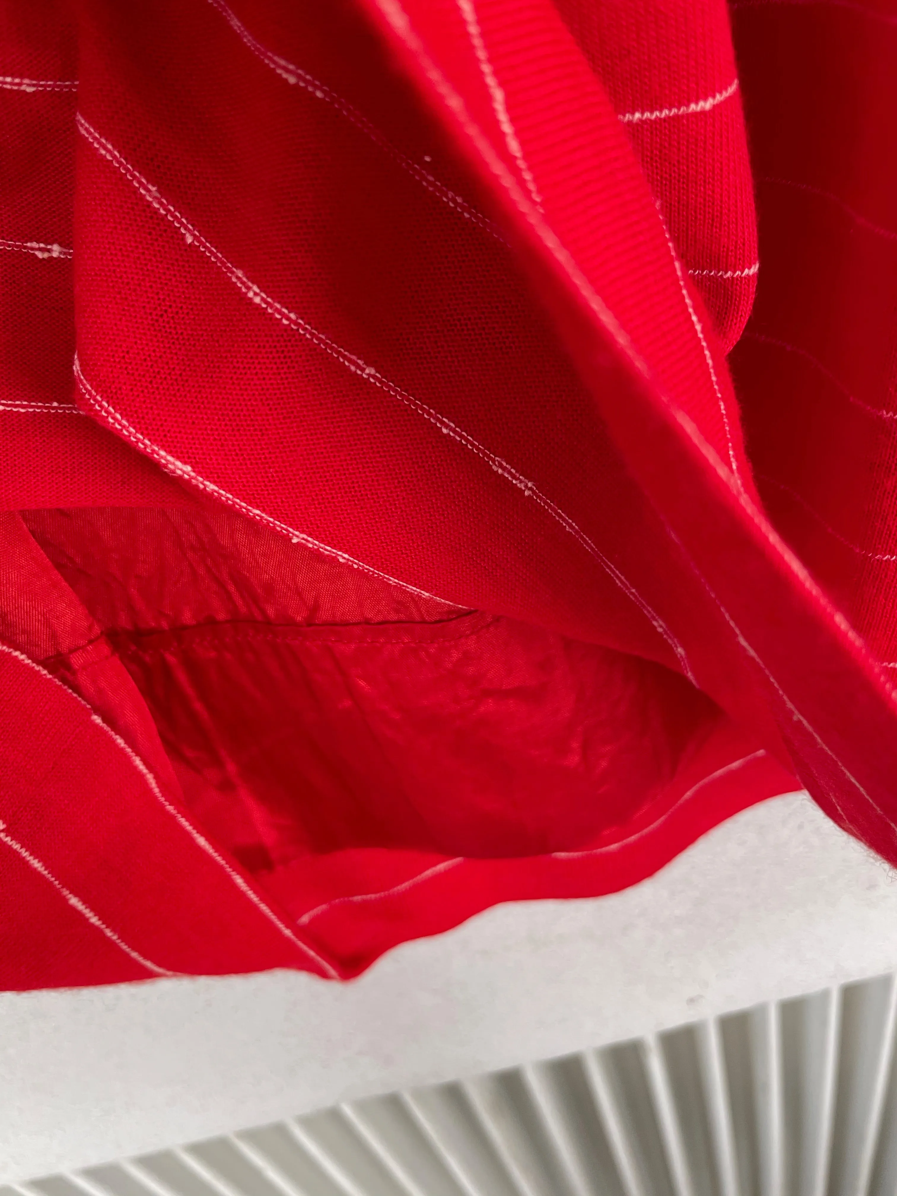 Red 70s Midi Skirt