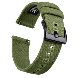 Ritche Army Green Canvas Quick Release Black Buckle