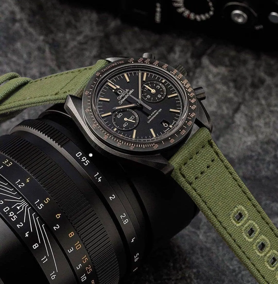 Ritche Army Green Canvas Quick Release Black Buckle