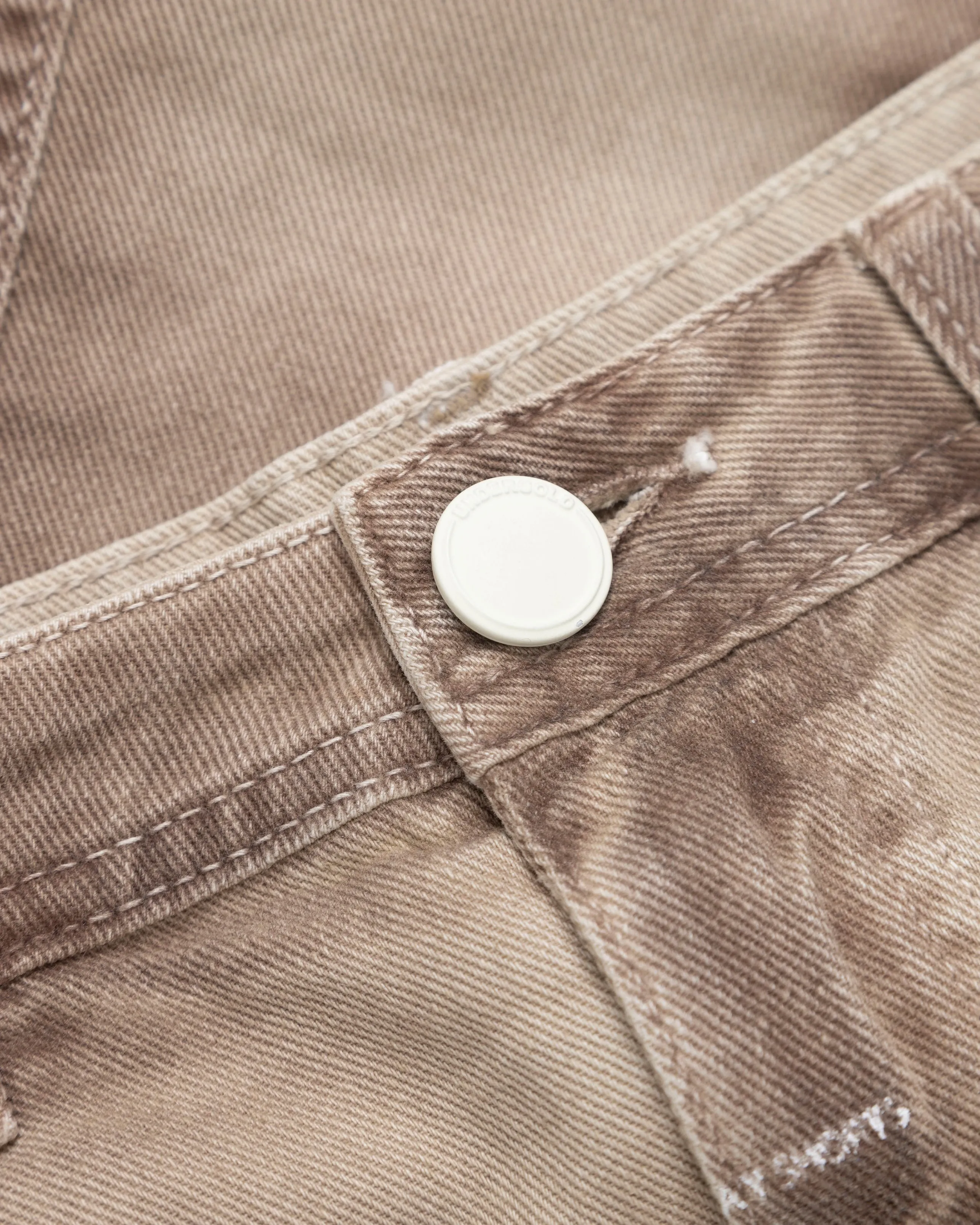 Riviera Basic Denim Skirt Washed Cream