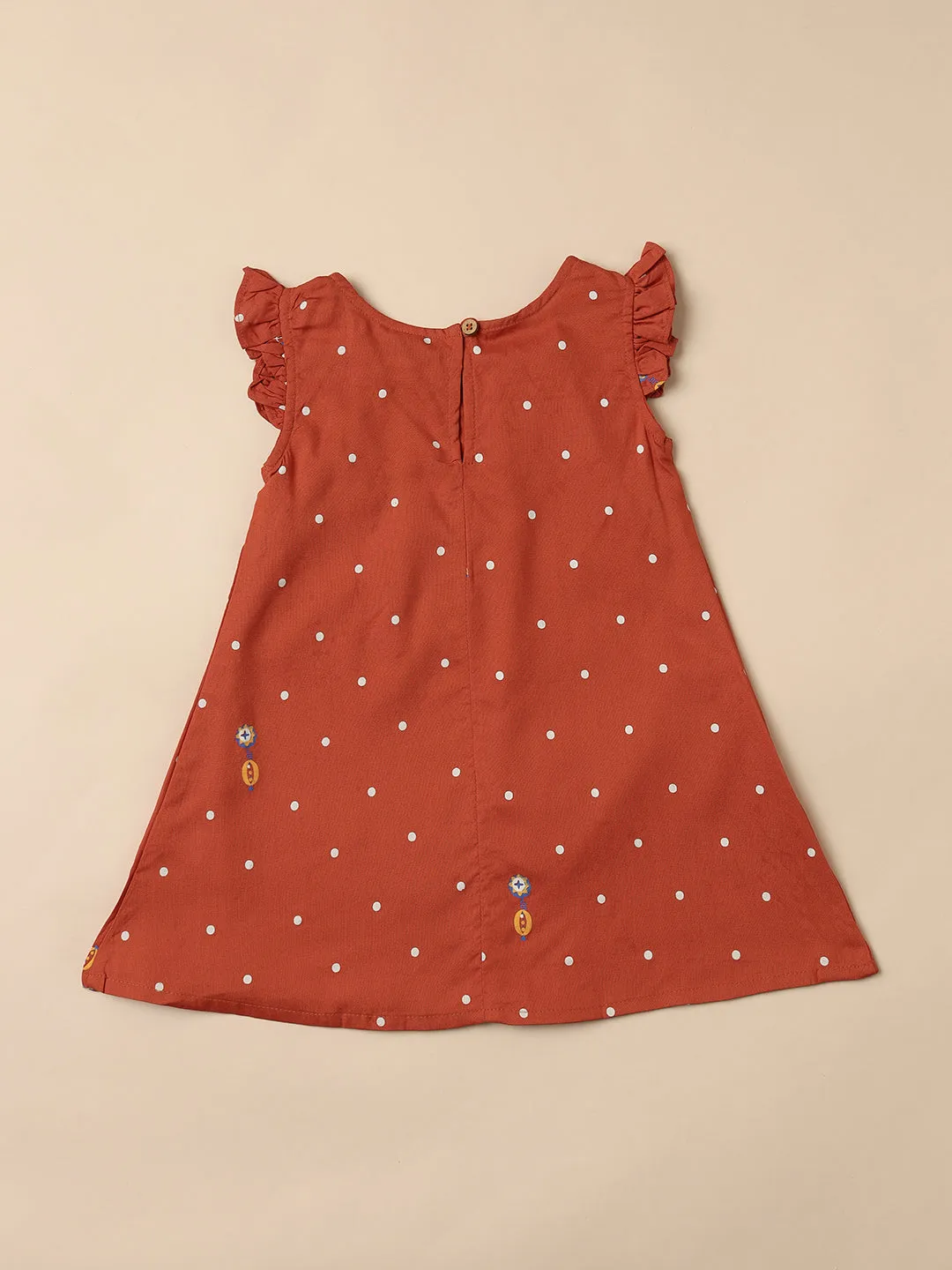 Saaki Girls Summer Soft Orange A-line Dress