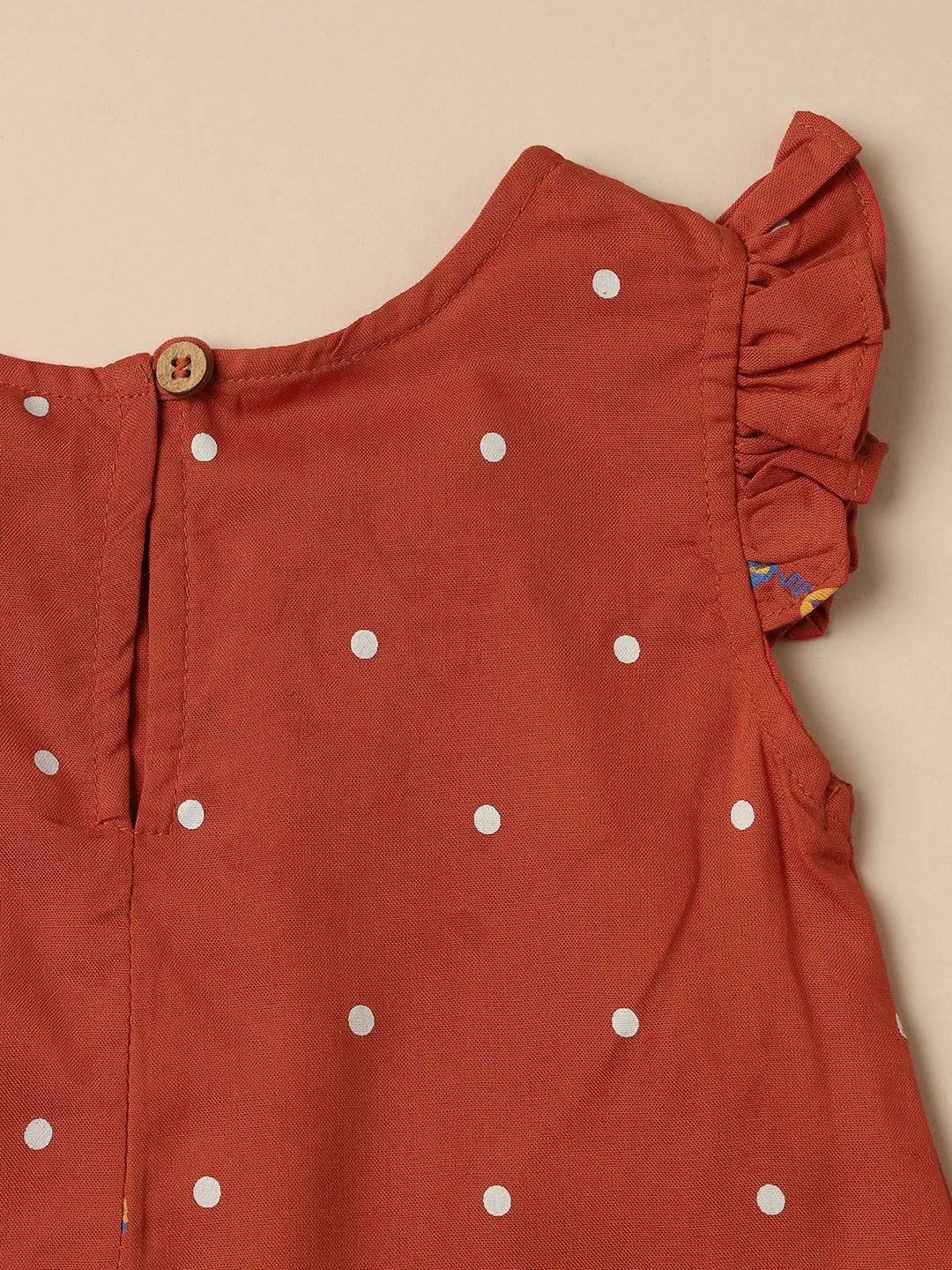 Saaki Girls Summer Soft Orange A-line Dress