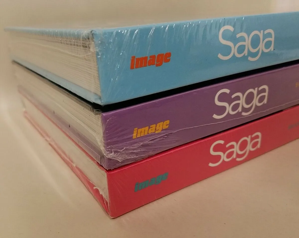 Saga Deluxe Hardcovers Bundle incl Volume 1, 2, 3