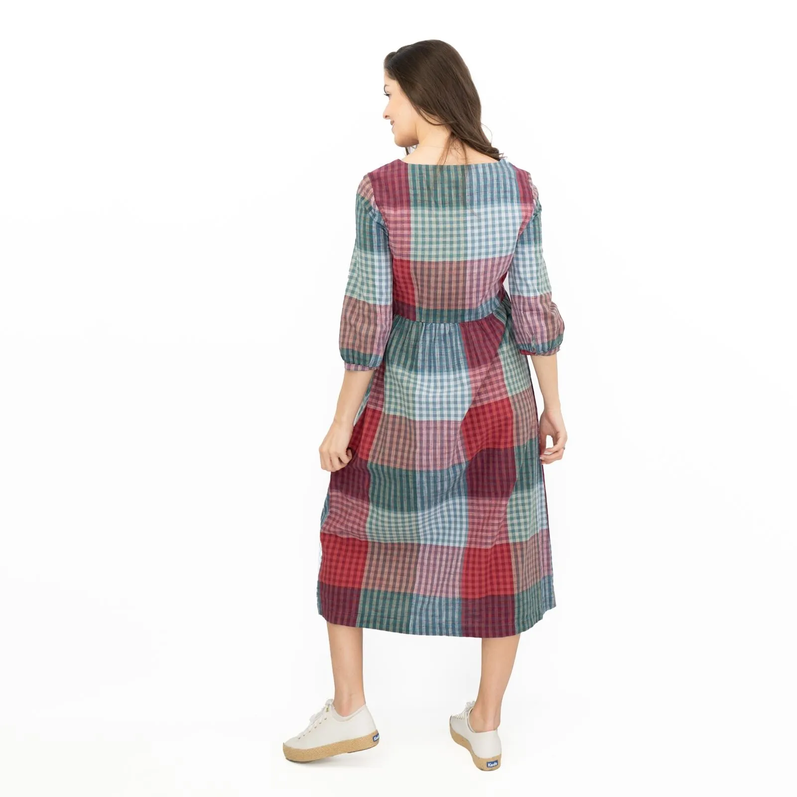 Seasalt Cloudscape Check Midi Dress