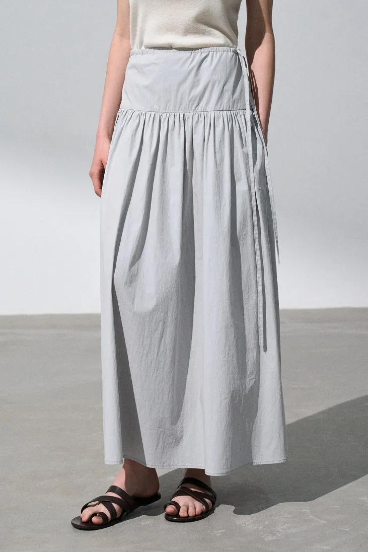 [Shape of Freedom] Papery cotton blend HEM skirt | 4 color
