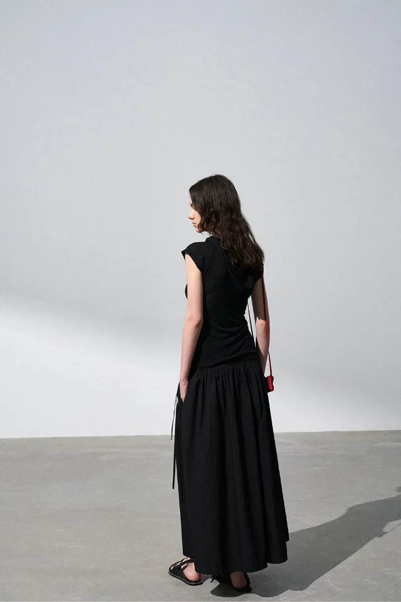 [Shape of Freedom] Papery cotton blend HEM skirt | 4 color