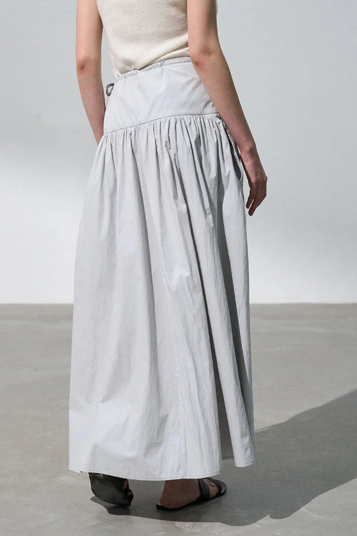 [Shape of Freedom] Papery cotton blend HEM skirt | 4 color