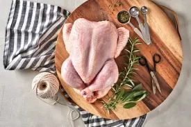South Carolina Soy-Free Pasture-Raised 4 Whole Chickens & 16 Feet Bundle -ships separately (18lbs)