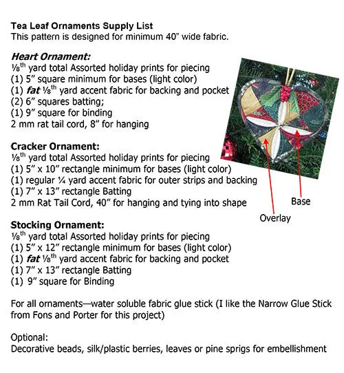 Tea Leaf Ornaments