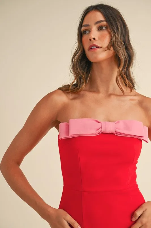 The 'Bow Strapless Dress'