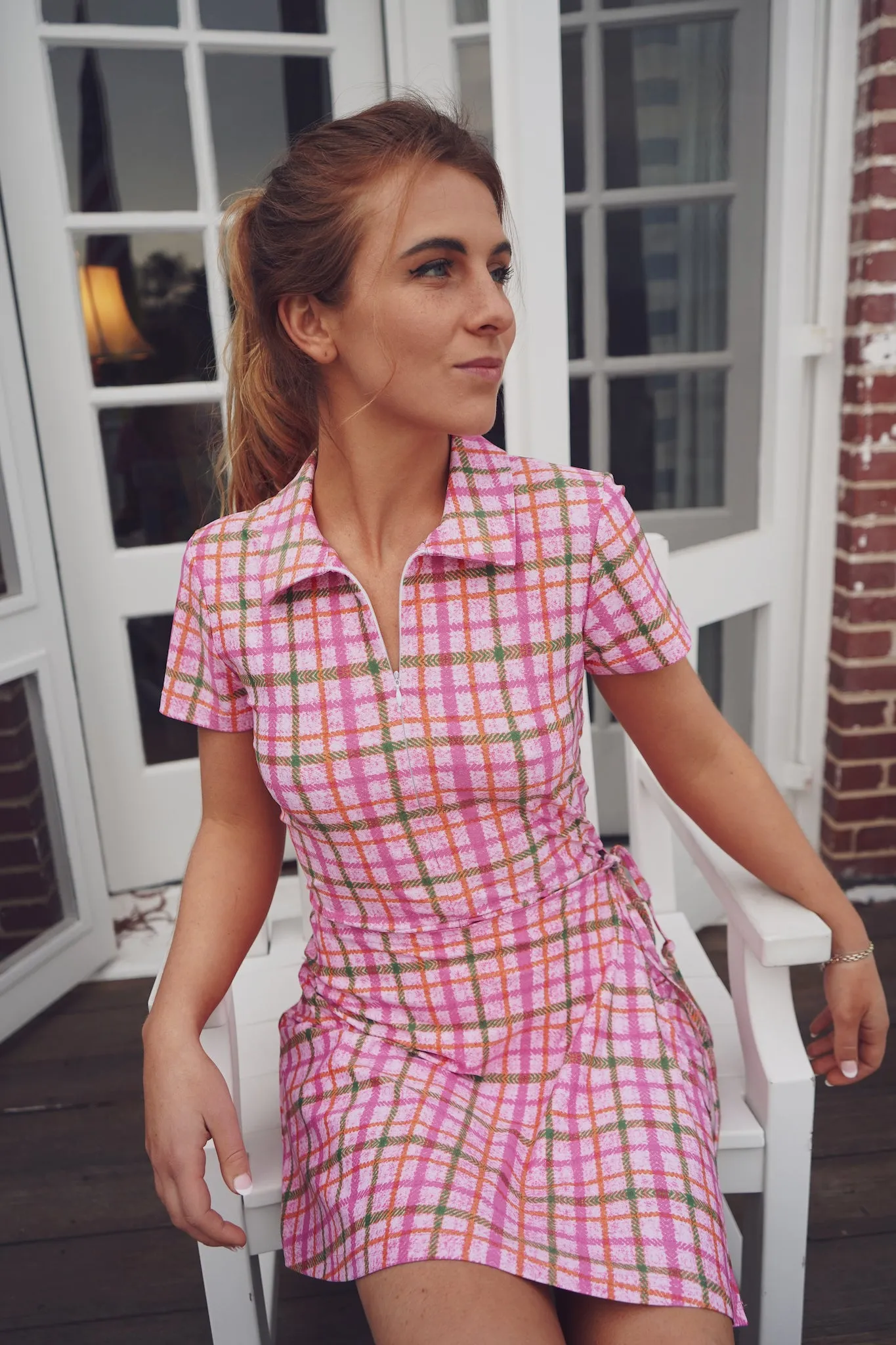 The Ivy Dress - Pomegranate Plaid