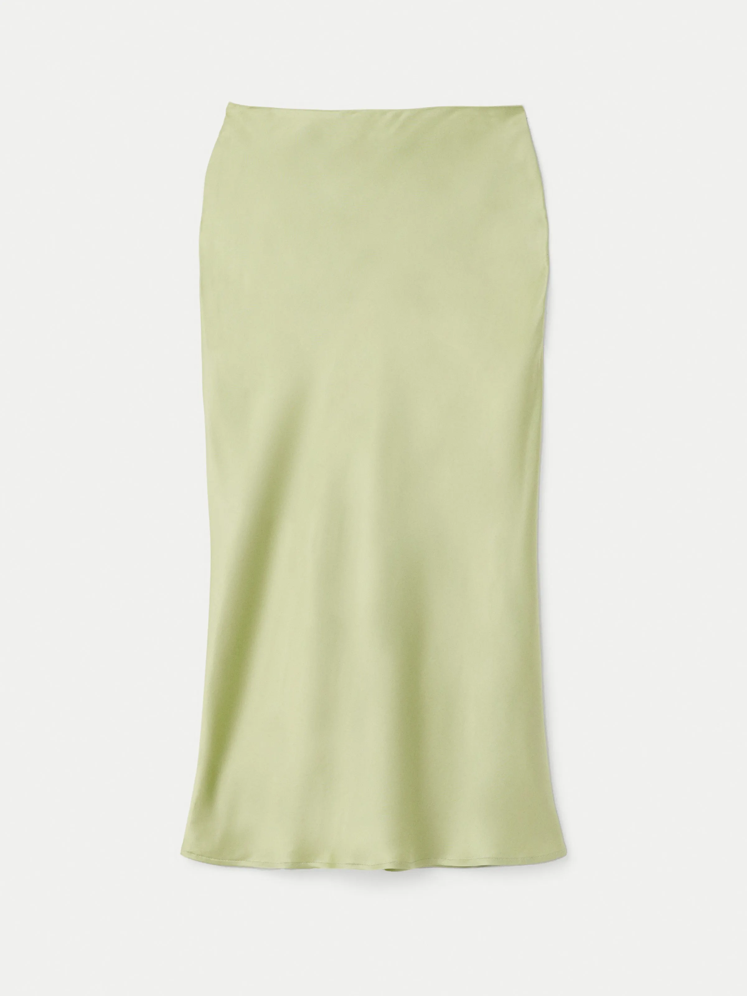 The Satin Maxi Skirt in Lichen