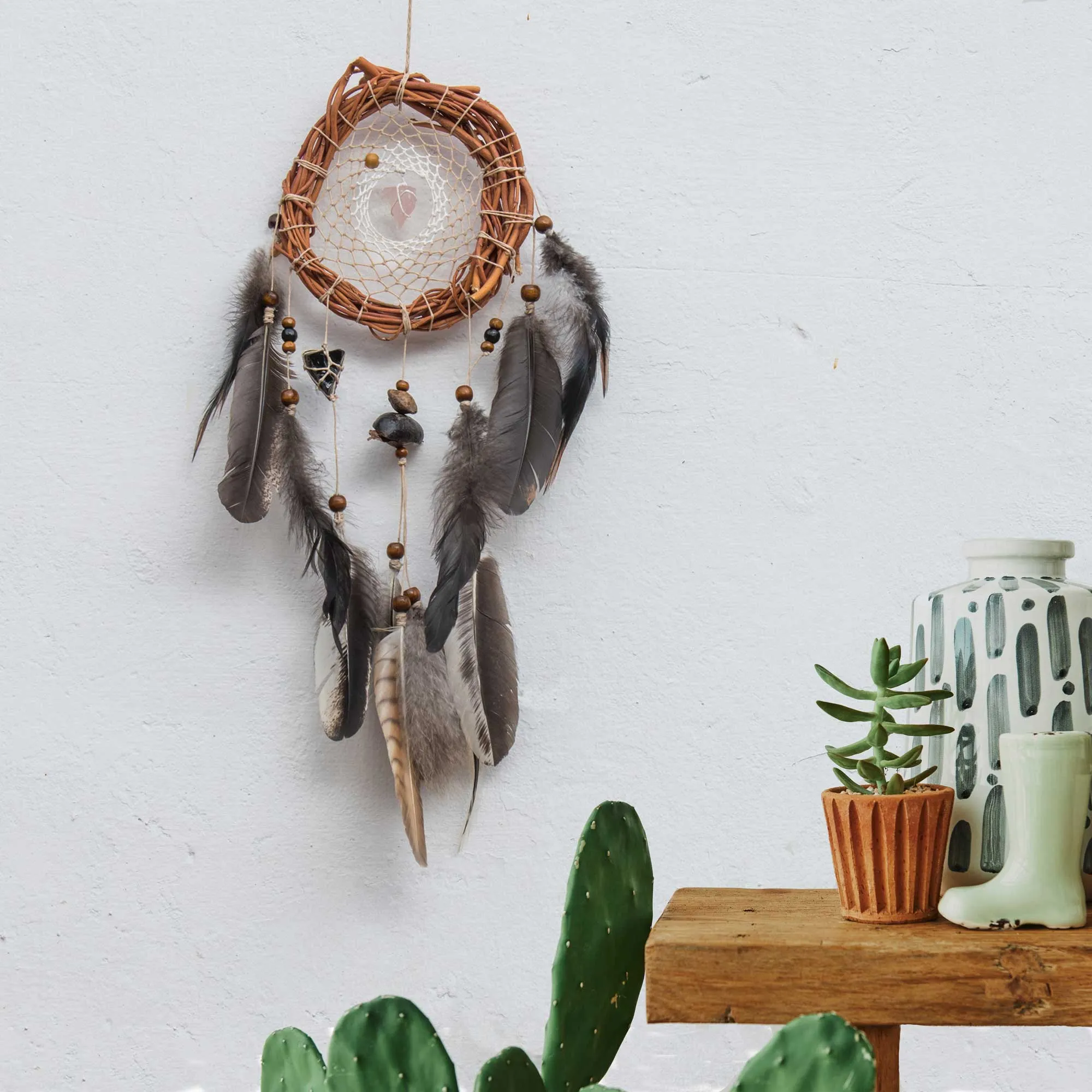 Tumbled stones DreamCatcher obsidian stone raw
