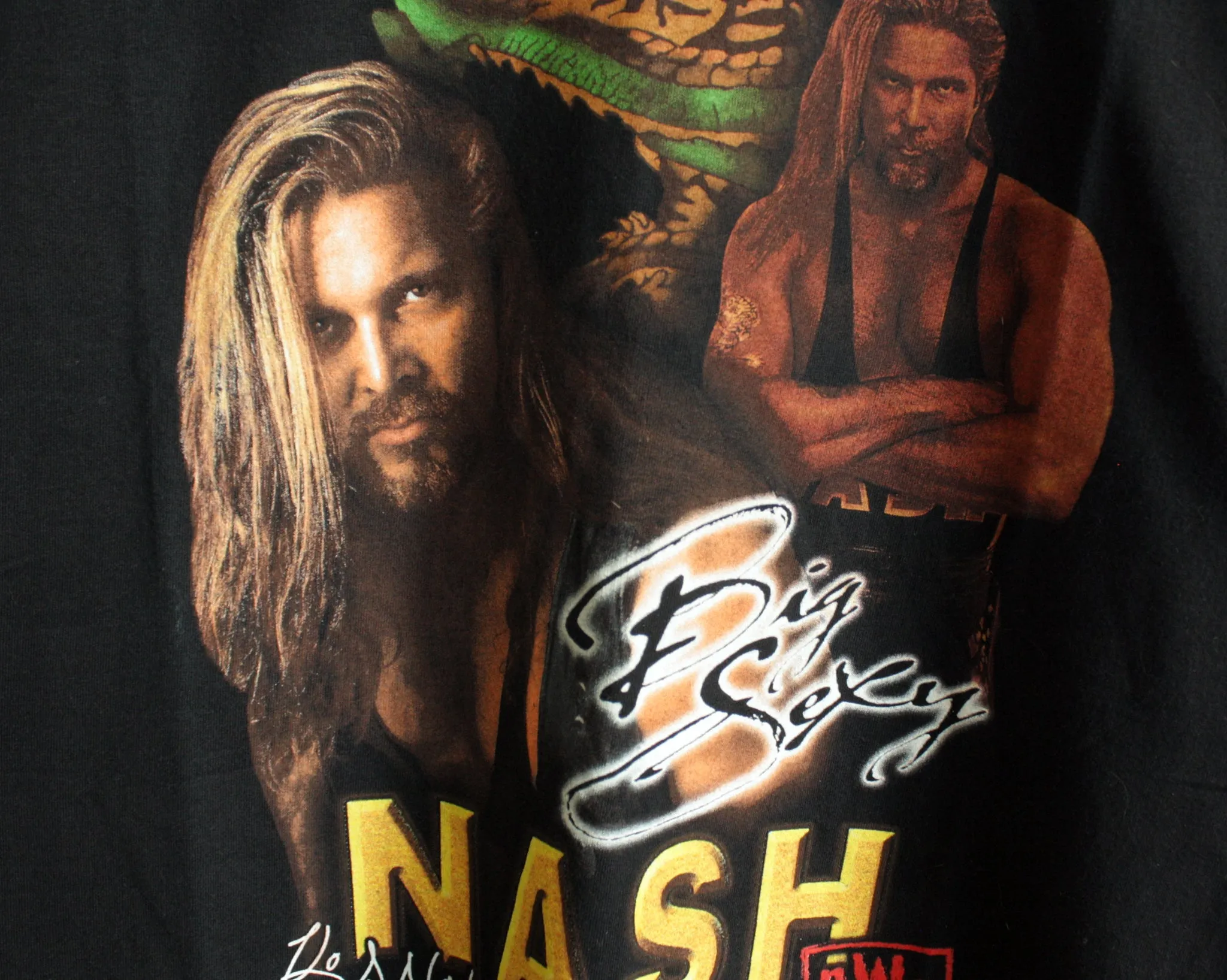 WCW KEVIN NASH DRAGON T-SHIRT LG