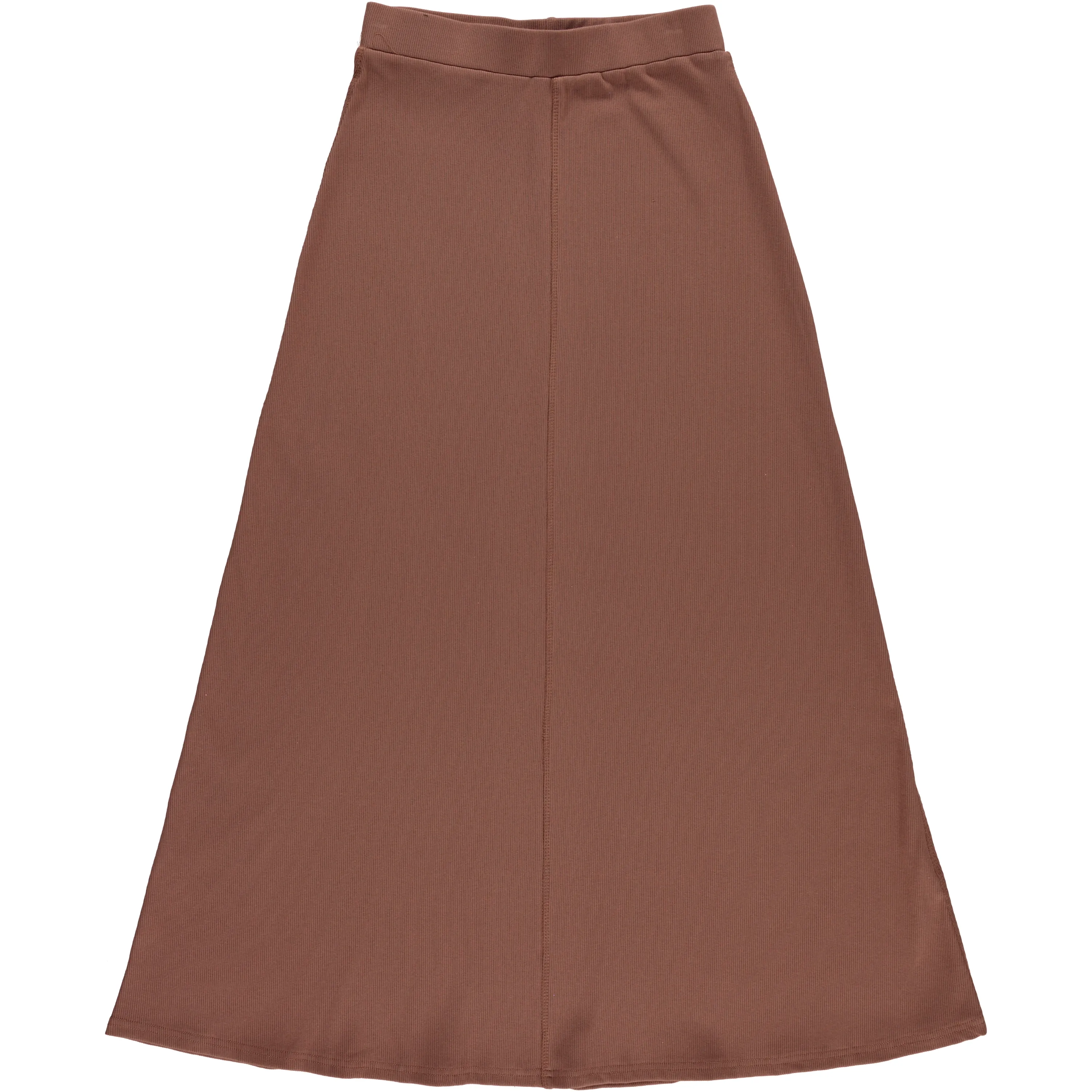 Women's Elastic Waist Maxi Ribbed Skirt