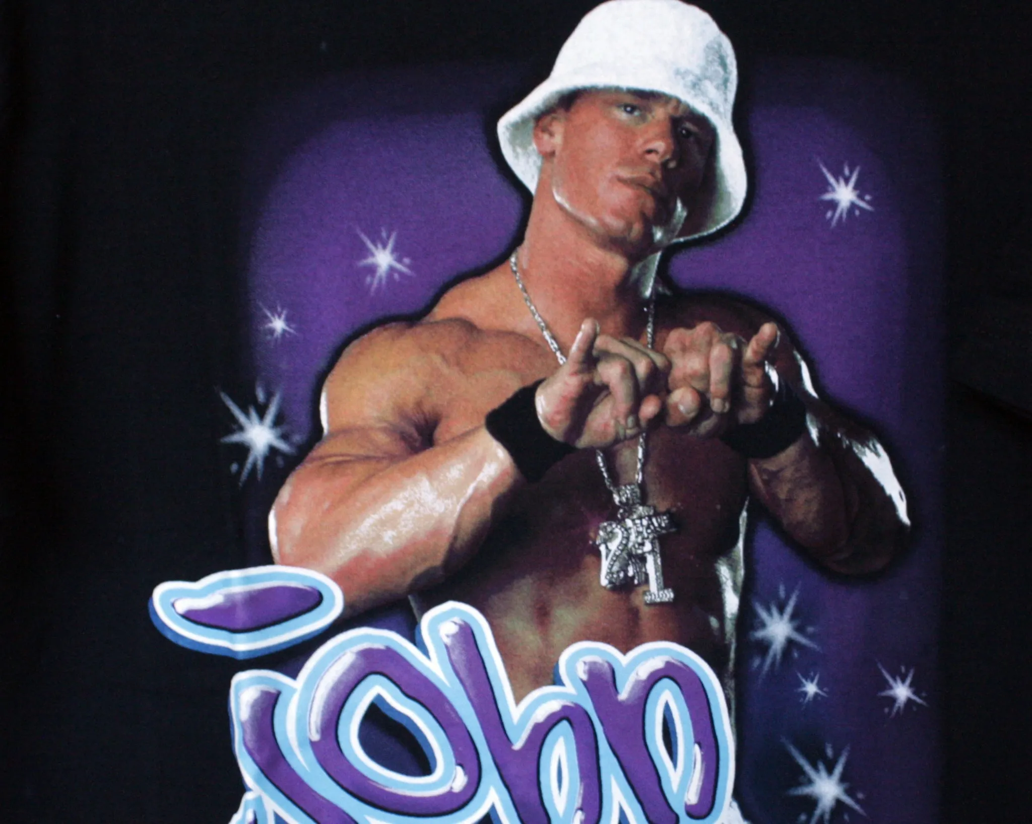 WWE JOHN CENA WORD LIFE KANGOL T-SHIRT LG