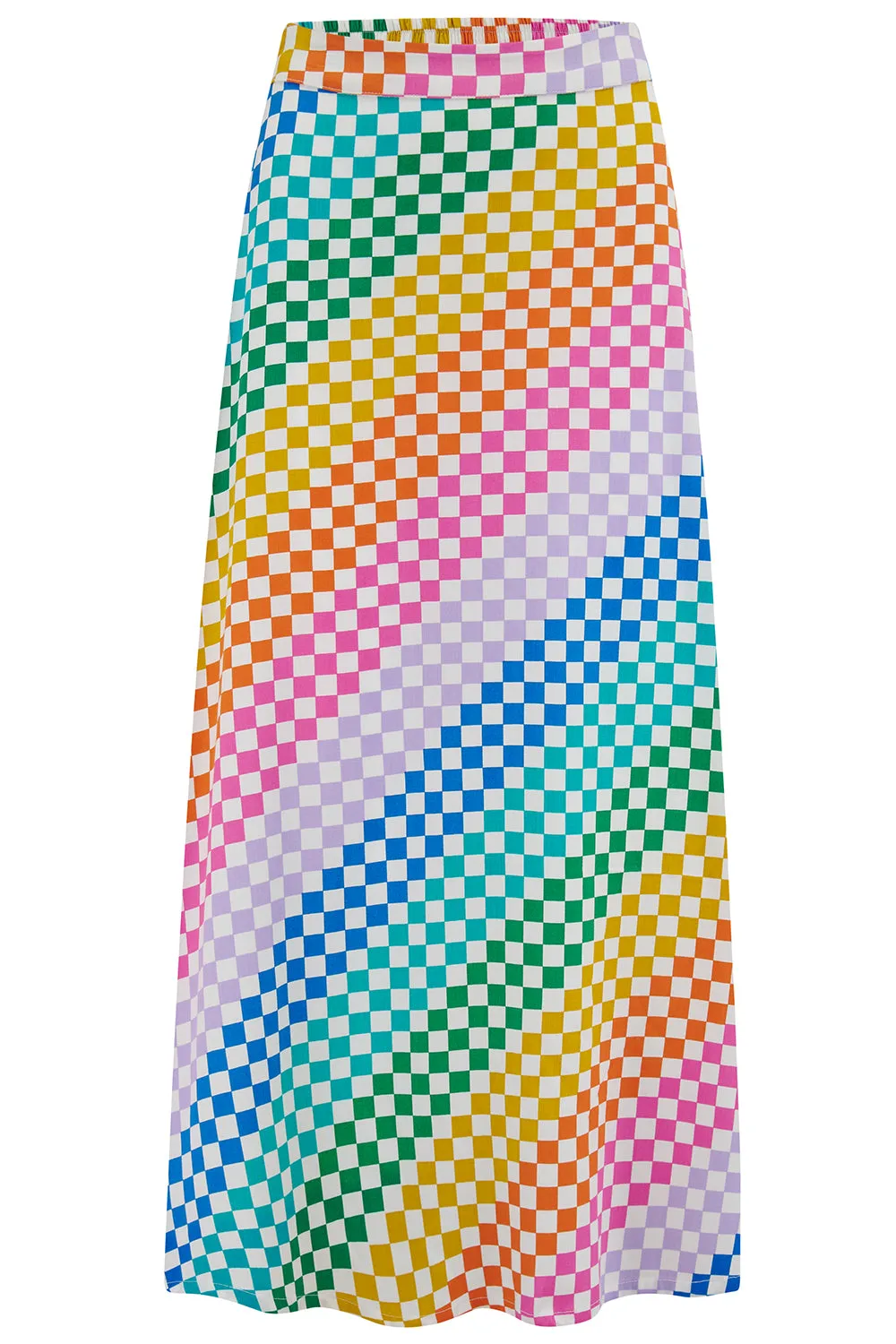 Zora Skirt - Multi, Rainbow Checkerboard